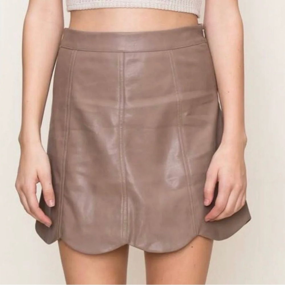 Scalloped faux leather - brand new with tags